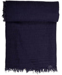 Ink Blue Crinkle Viscose Maxi Hijab
