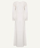 White Wrap Long Sleeve Maxi Dress