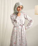 Lavender Mist Printed Button Down A-line Dress