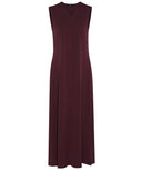 Burgundy Sleeveless Jersey Cardigan