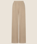 Tan Jersey Wide Legged Pants