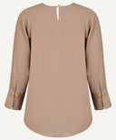 Basic Beige Long Sleeve Basic Blouse
