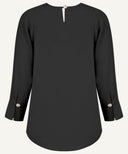 Black Long Sleeve Basic Blouse
