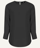 Black Long Sleeve Basic Blouse