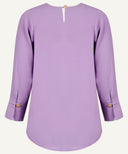 Light Lilac Long Sleeve Basic Blouse