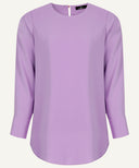 Light Lilac Long Sleeve Basic Blouse