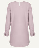 Dusky Dahlia Long Sleeve Basic Blouse