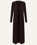 Mahogany Brown A-Line Long Sleeve Jersey Cardigan