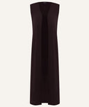 Mahogany Brown Sleeveless Jersey Cardigan