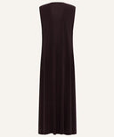 Mahogany Brown Sleeveless Jersey Cardigan