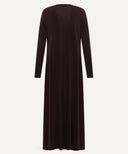 Mahogany Brown A-Line Long Sleeve Jersey Cardigan