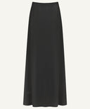 Black Pleated Chiffon Maxi Skirt