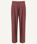Dark Amber High Waist Pleated Wide Legged Pants
