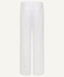 White High Waist Pleated Wide Legged Pants