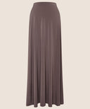 Taupe A-Line Jersey Maxi Skirt