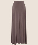 Taupe A-Line Jersey Maxi Skirt
