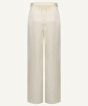 Ivory Cream Satin Wide Legged Pants