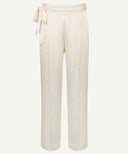 Ivory Cream Satin Wide Legged Pants