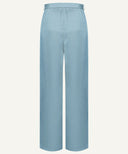 Soft Blue Satin Wide Legged Pants