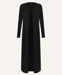 Black A-Line Long Sleeve Jersey Cardigan