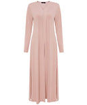 Blush A-Line Long Sleeves Modest Jersey Cardigan