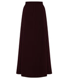 Classic Cocoa Pleated Chiffon Maxi Skirt