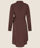 Cocoa Brown Button Down Long Sleeve Tunic