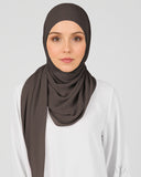 Dark Brown Instant Hijab