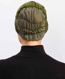 Khaki Ruched Mesh Cap