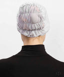 Light Grey Ruched Mesh Cap