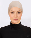 Light Mink Ruched Mesh Cap