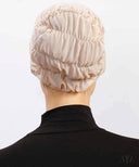 Light Mink Ruched Mesh Cap