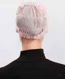 Powder Blush Ruched Mesh Cap