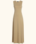 Tan Sleeveless Maxi Slip Dress