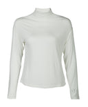 White High Neck Long Sleeve Full Body Shirt