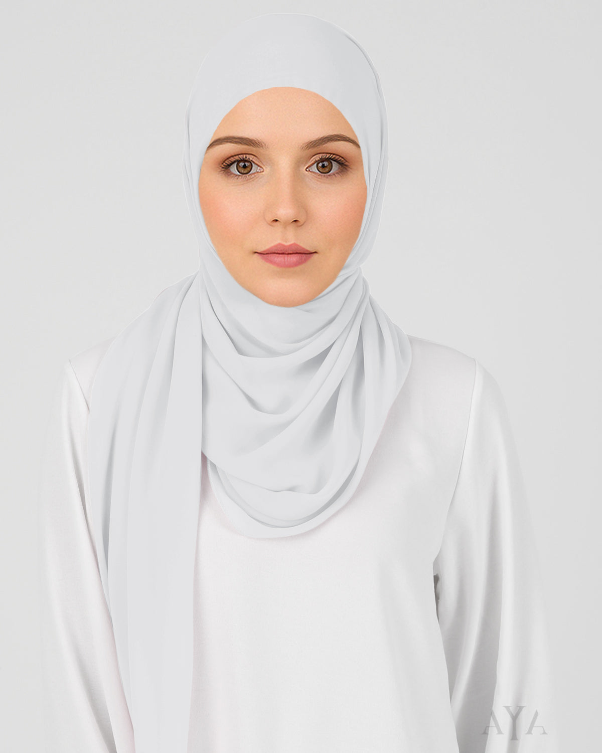 white instant hijab