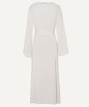 White Long Bell Sleeve A-Line Chiffon Cardigan