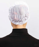 White Ruched Mesh Cap