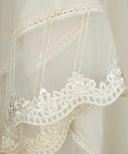 Ivory Front Open Embroidered Side Panel Kaftan Set