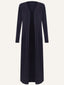 Navy A-Line Long Sleeves Modest Jersey Cardigan