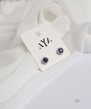 AYA Blue Square Stud Earrings