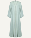 Pastel Green Linea Pearl Cardigan Abaya