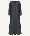 Charcoal Front Button Down A-line Abaya