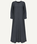 Charcoal Front Button Down A-line Abaya