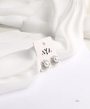 AYA Silver Crystal Bloom Pearl Stud Earrings