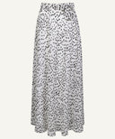 White Polka Dot Flared Skirt