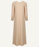 Beige Button Down A-line Abaya