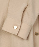 Beige Button Down A-line Abaya