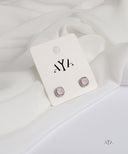 AYA Soft Pink Square Stud Earrings