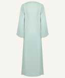 Pastel Green Linea Pearl Cardigan Abaya